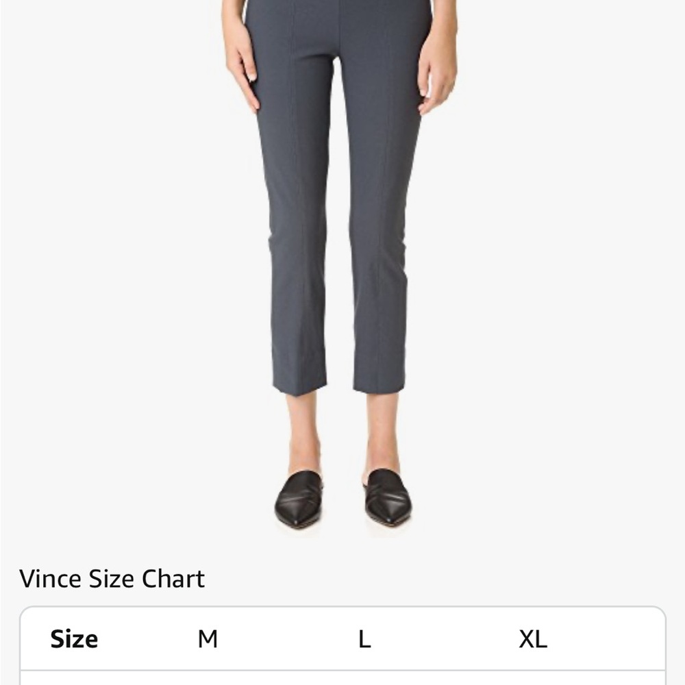 Vince Women's Charcoal Gray Front Seem Legging Pants - L - NWT